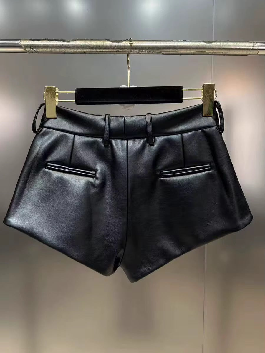 Mabel Mini Leather Shorts