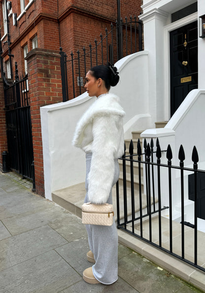 White Maria Faux Fur Jacket