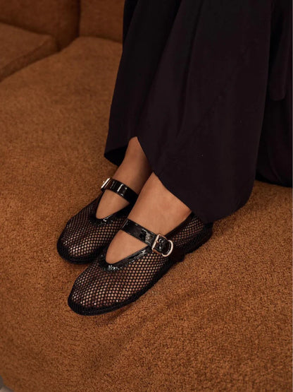 Noir Mesh Ballerina