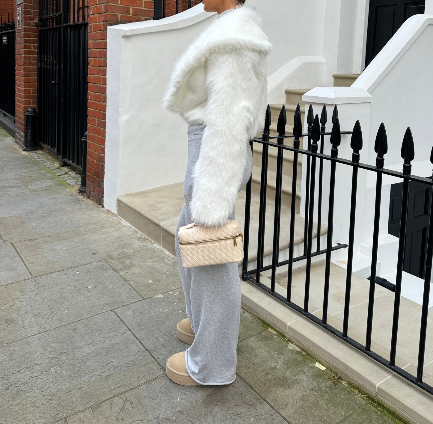 White Maria Faux Fur Jacket