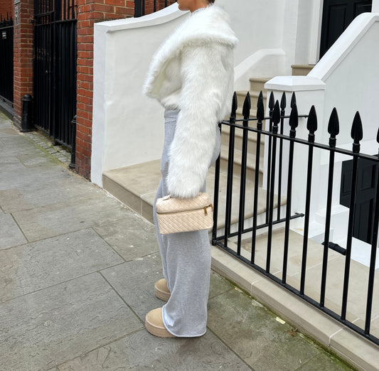 White Maria Faux Fur Jacket