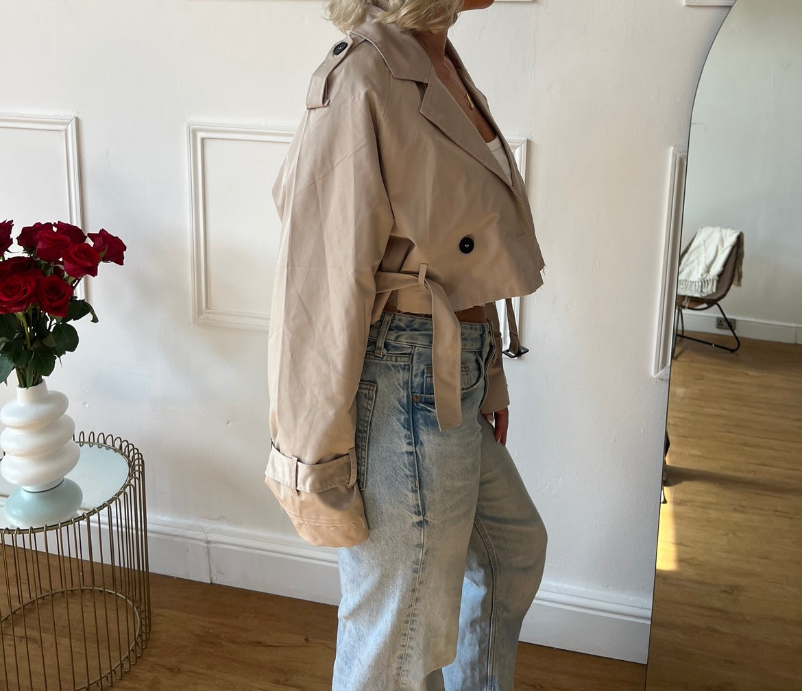 Cassie Cropped Trench